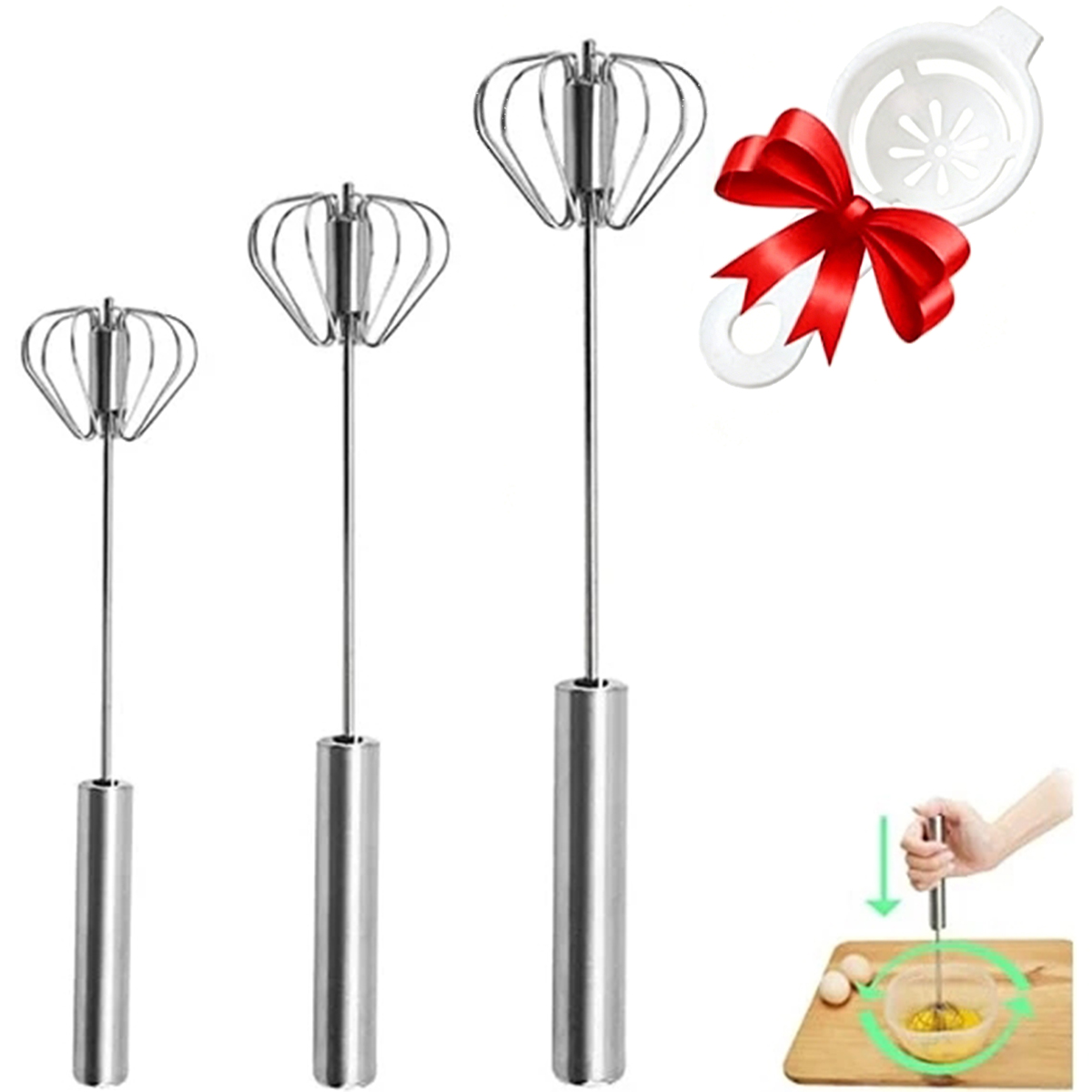 Kitchen Appliances For Sale - Frullino per Uova in Acciaio Inox